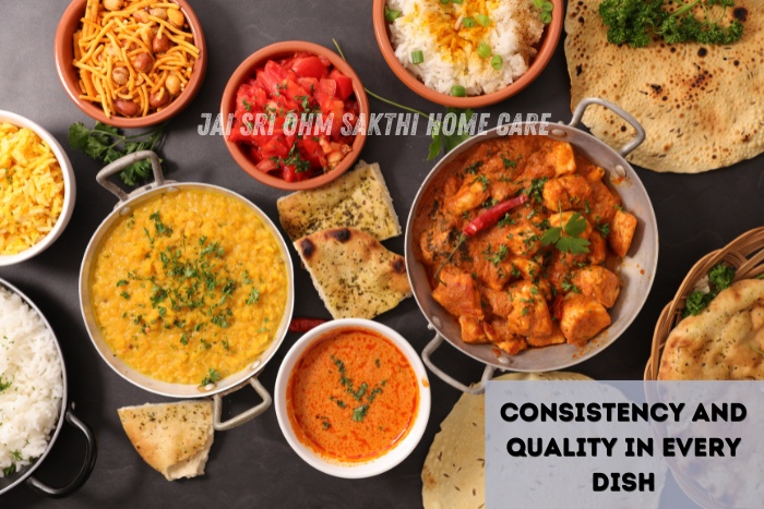 Jai Sri Ohm Sakthi Home Care in Coimbatore prepared for nutritious and flavorful home-cooked food