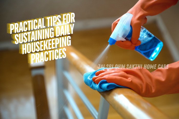 Professional housekeeping services for a neat and hygienic home environment by Jai Sri Ohm Sakthi Home Care in Coimbatore