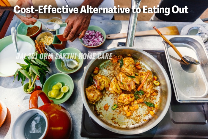Jai Sri Ohm Sakthi Home Care in Coimbatore, featuring traditional Indian dishes