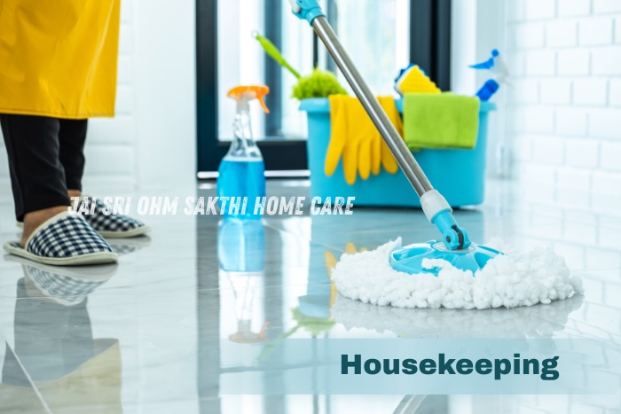 Jai Sri Ohm Sakthi Home Care in Coimbatore offers reliable and hygienic housekeeping support