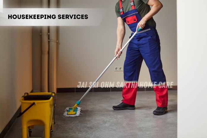 Professional housekeeping services by Jai Sri Ohm Sakthi Home Care in Chennai and Coimbatore